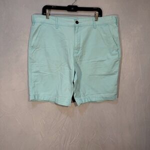 Faded Glory Chino Shorts Men's Size 40 Flat Front Shorts Mint Green